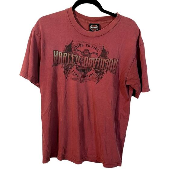 Harley-Davidson “Ride to Live” Graphic Tee (Size L, USA Made) - Picture 1 of 8